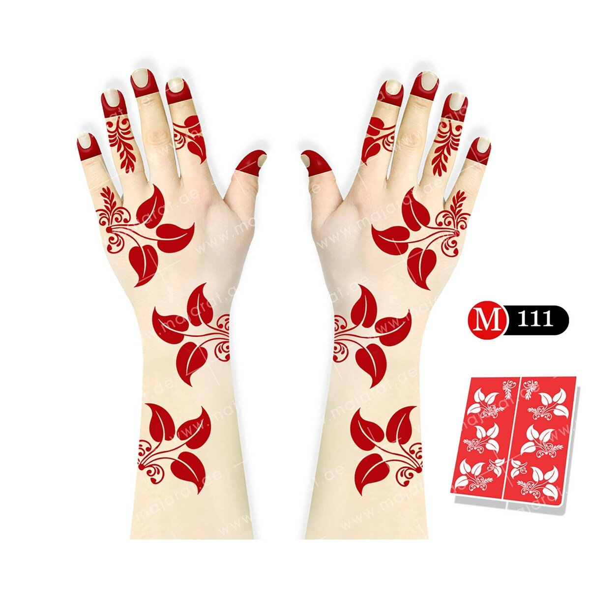 Majarat Henna Design Sticker Medium M111 18x20cm