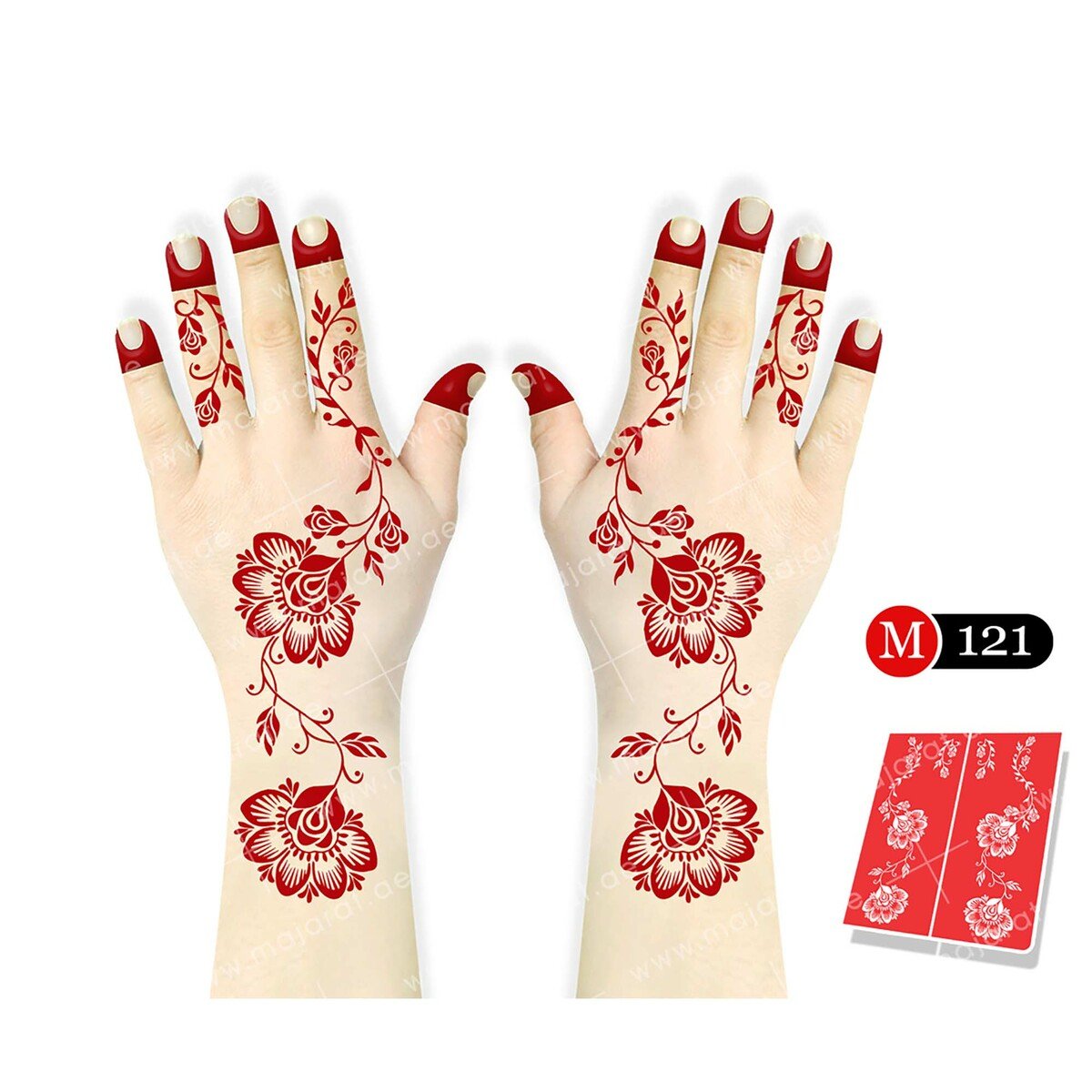 Majarat Henna Design Sticker Medium M121 18x20cm