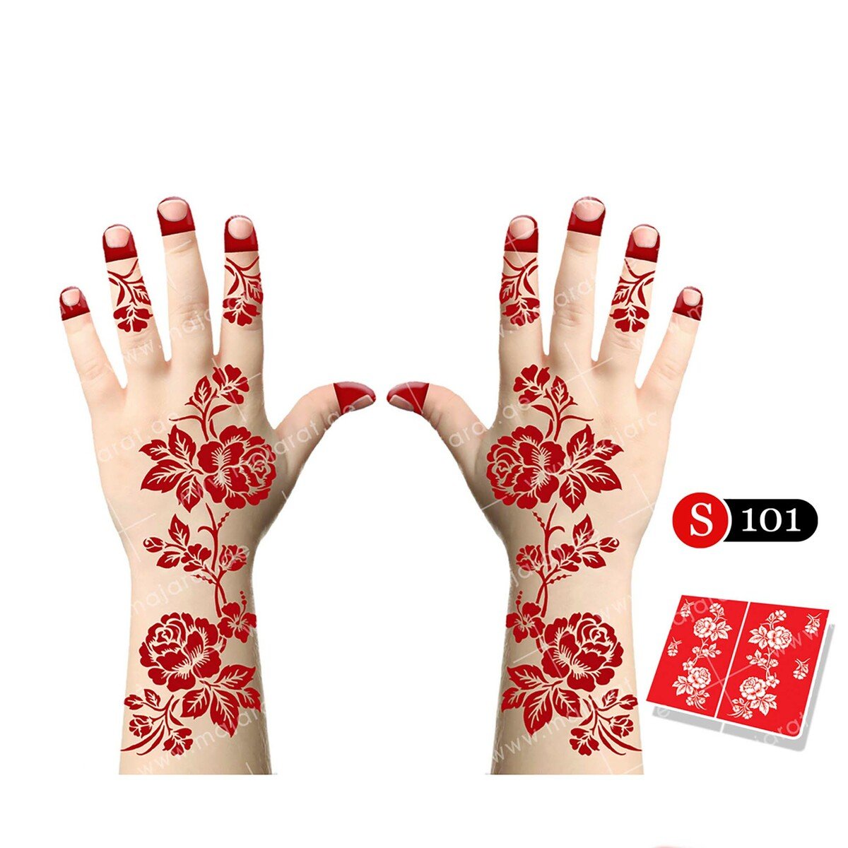 Majarat Henna Design Sticker Small S101 18x15cm