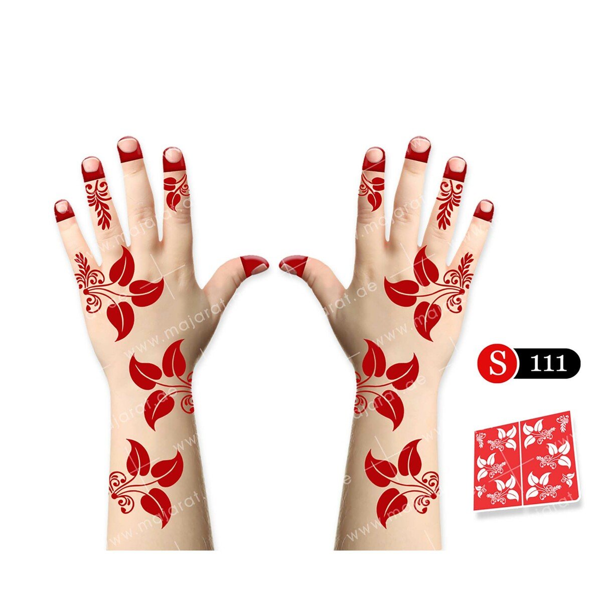 Majarat Henna Design Sticker Small S111 18x15cm