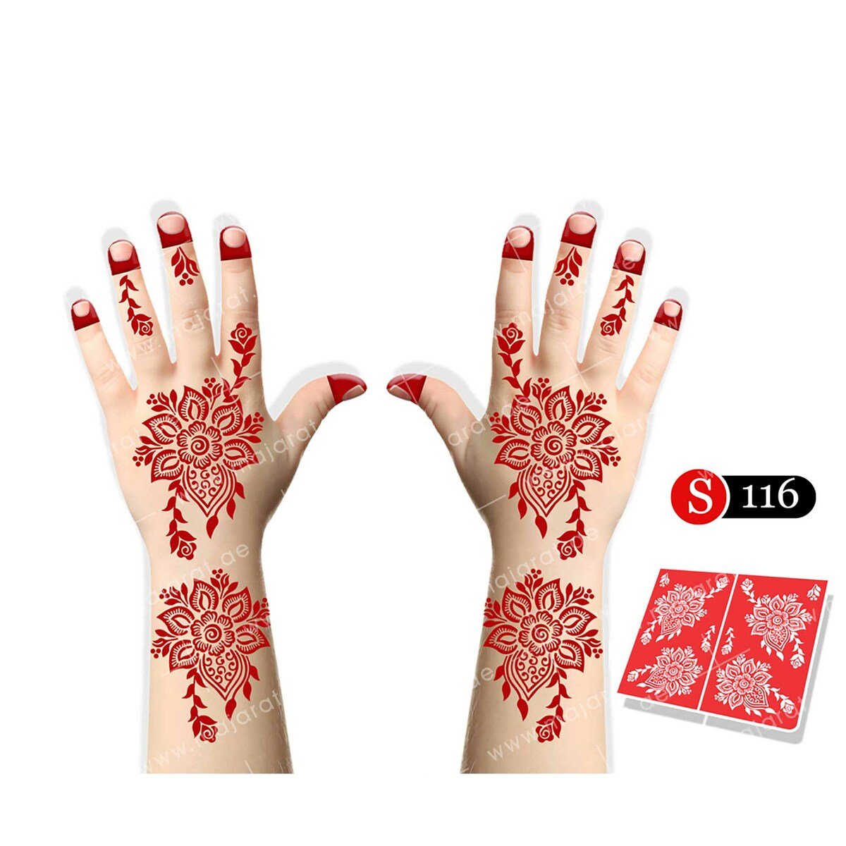 Majarat Henna Design Sticker Small S116 18x15cm