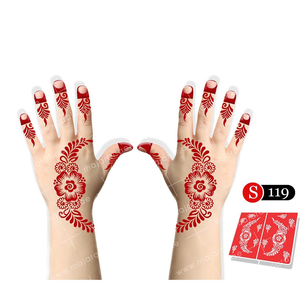 Majarat Henna Design Sticker Small S119 18x15cm