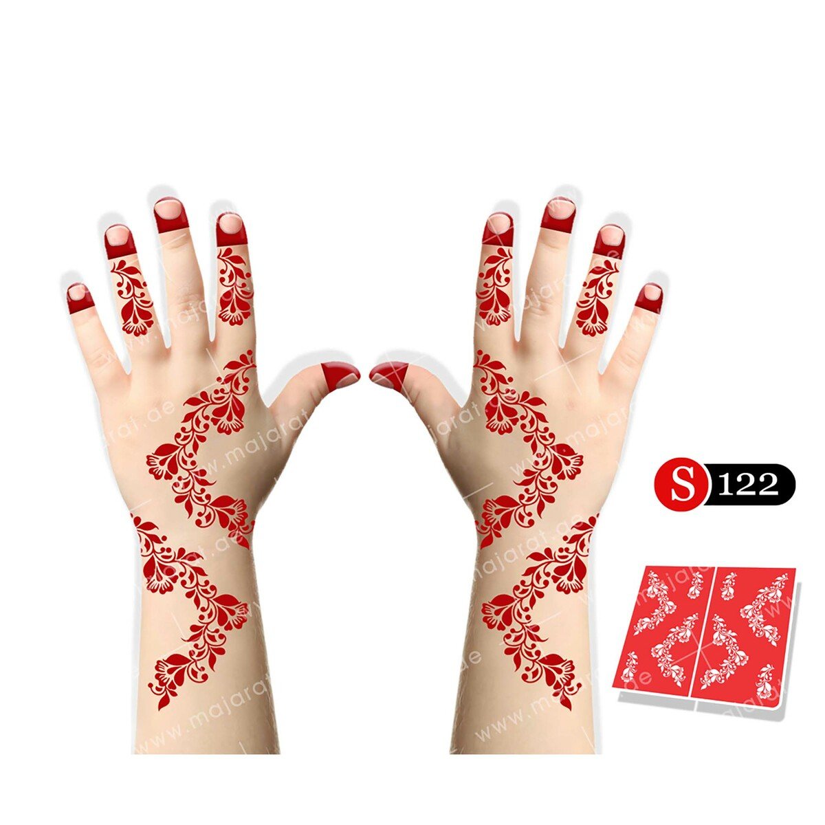 Majarat Henna Design Sticker Small S122 18x15cm