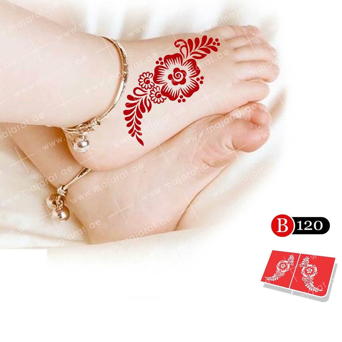 Majarat Henna Design Sticker Baby B120 15x10cm