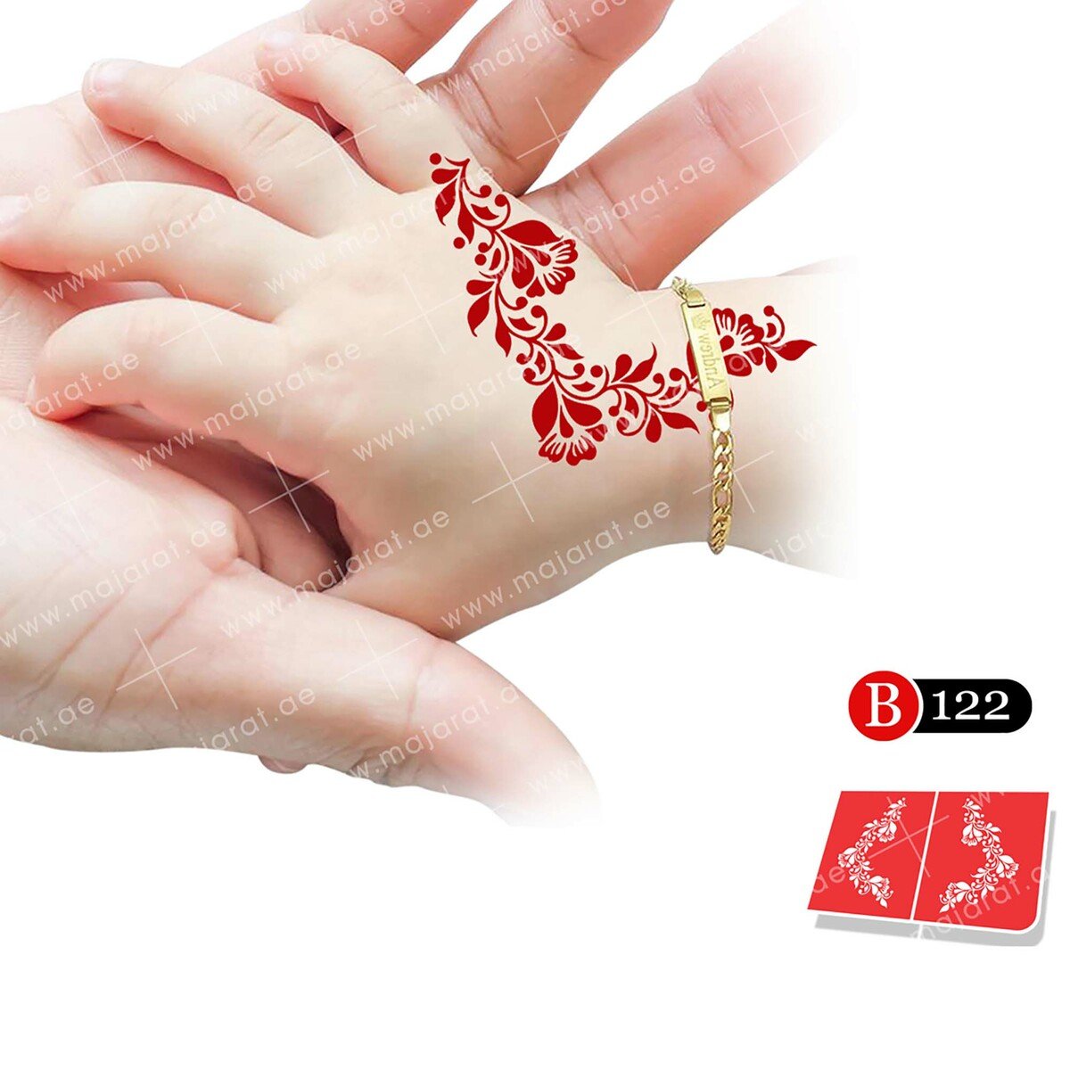 Majarat Henna Design Sticker Baby B122 15x10cm
