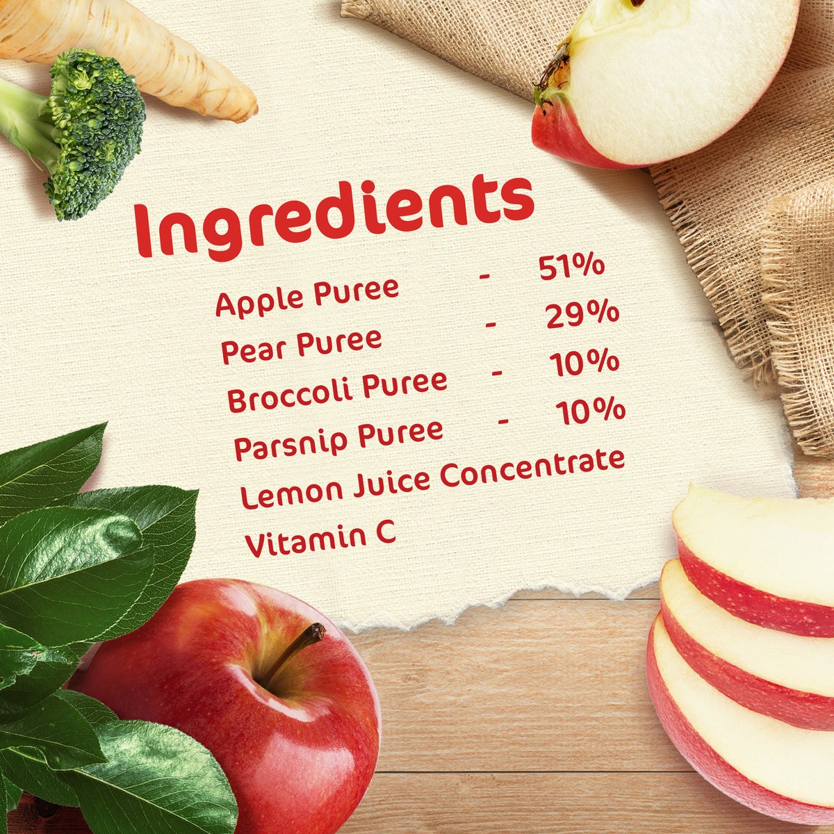 Nestle Cerelac Fruits & Vegetables Puree Pouch Broccoli, Parsnip, Apple & Pear 90g