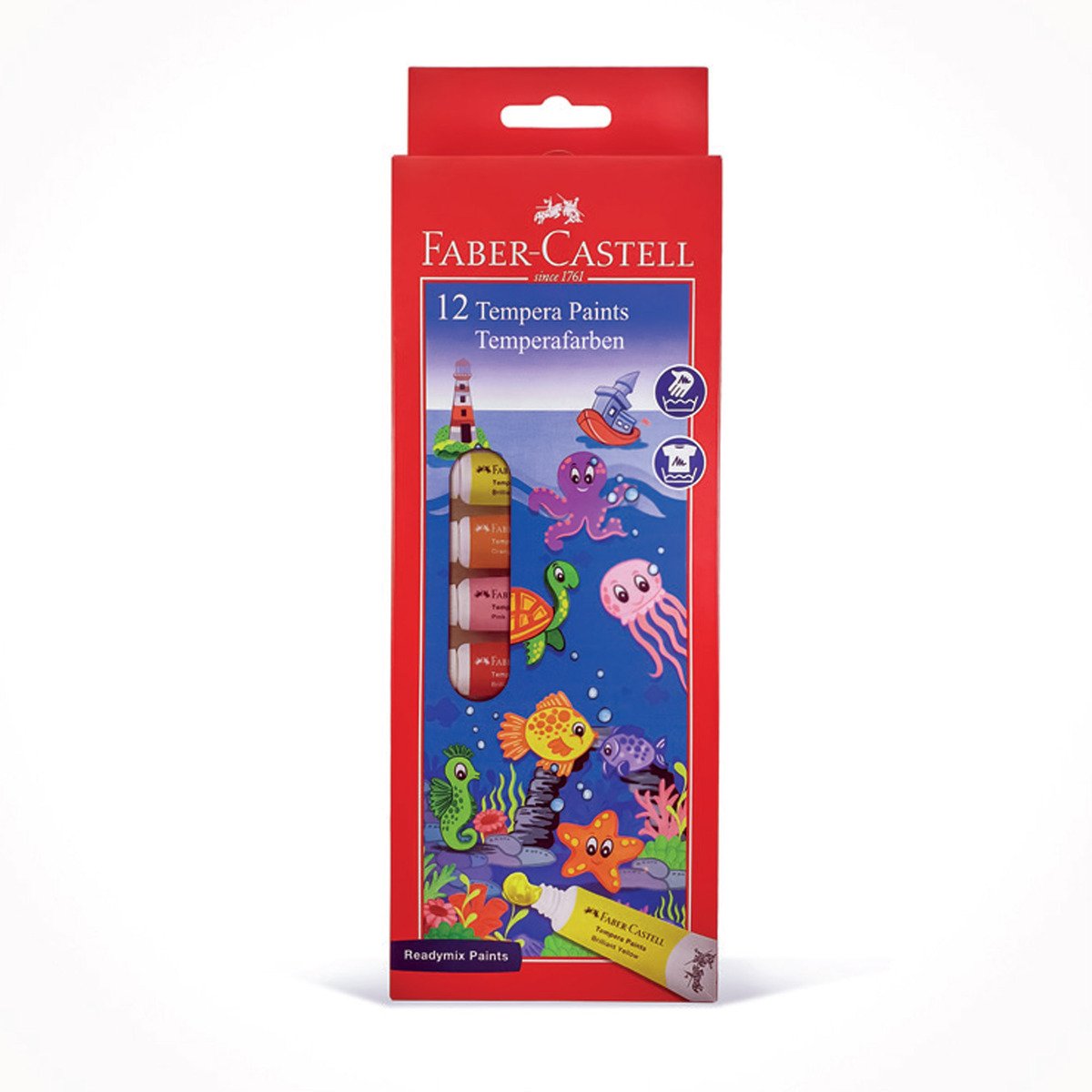 Faber-Castell Tempera Paint Tubes 12x9ml 370530