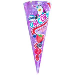 Buy Igloo Unicorn Forest Fruit Centre Ice Cream Cone 120 ml Online at Best Price | Ice Cream Impulse | Lulu Kuwait in Kuwait