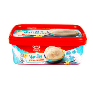 Buy Walls Rich & Creamy Vanilla Ice Cream 1 Litre Online at Best Price | Ice Cream Take Home | Lulu UAE in UAE