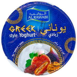 اشتري قم بشراء Al Rawabi Greek Yoghurt Fig, Walnut & Dates 150 g Online at Best Price من الموقع - من لولو هايبر ماركت Flavoured Yoghurt في الامارات