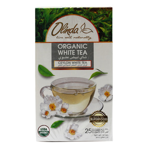اشتري قم بشراء Olinda Organic White Tea 25 Teabags Online at Best Price من الموقع - من لولو هايبر ماركت Speciality Tea في الكويت