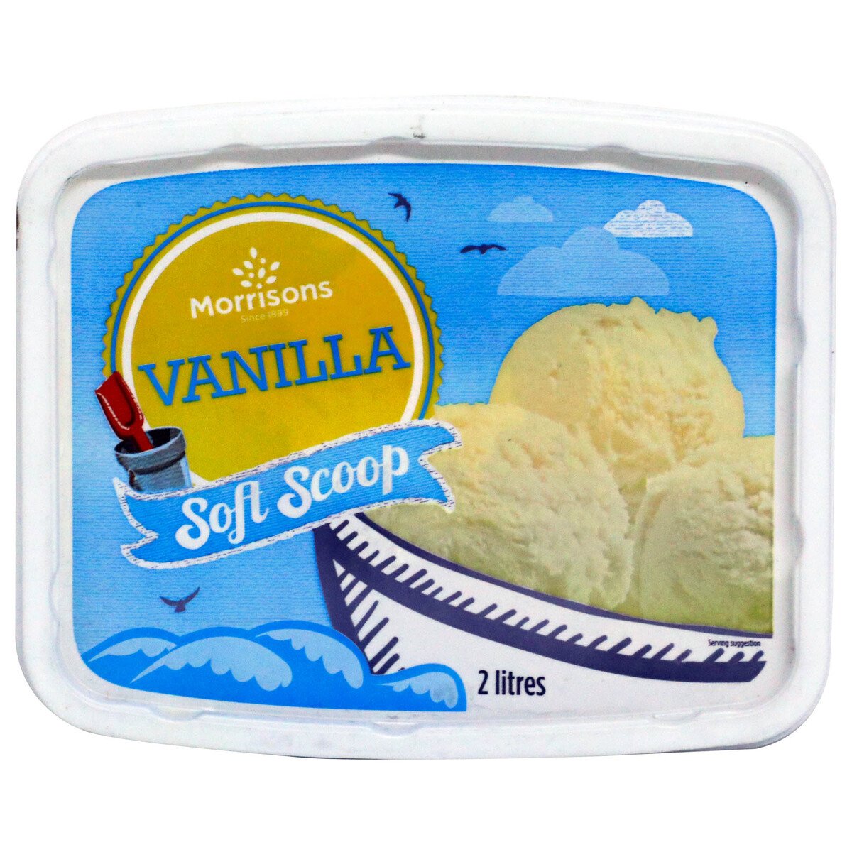 Morrisons Vanilla Soft Scoop 2Litre