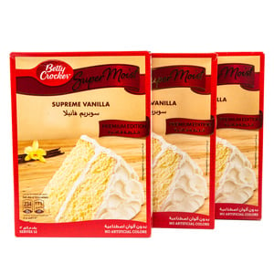 Betty Crocker Super Moist Cake Mix Premium Edition Supreme Vanilla 3 x 510 g