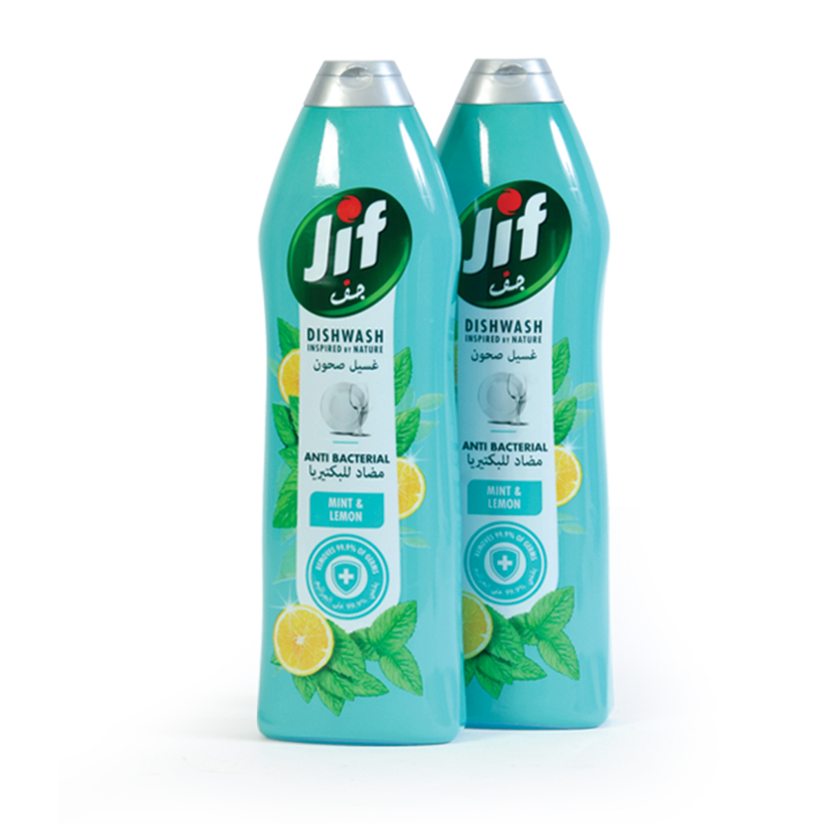 Buy Jif Antibacterial Mint & Lemon Dishwash 2 x 750ml Online at Best Price | Washing Up | Lulu Kuwait in UAE