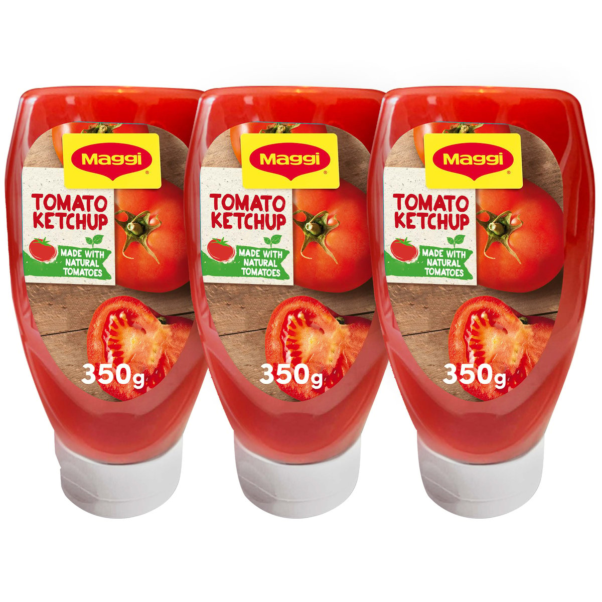 ماجي كاتشب الطماطم في عبوة مضغوطة 3 × 350 جم