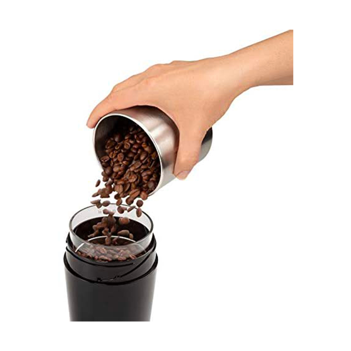ديلونجي مطحنة القهوة الكهربائية KG200 ، شفرة من الفولاذ المقاوم للصدأ