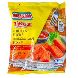 Americana Zingz Chicken Sticks Hot And Crunchy 750g