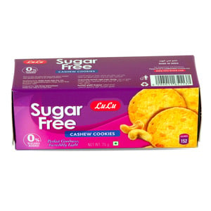 Buy LuLu Sugar Free Cashew Cookies 75 g Online at Best Price | Sugar Free | Lulu KSA in Kuwait