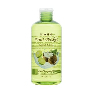 Riahn Fruit Basket Coconut & Lime Bath & Shower Gel Bottle 300ml
