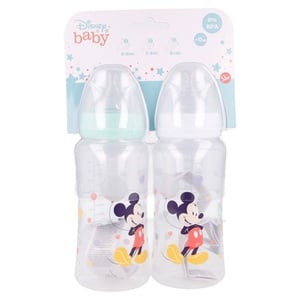Baby Feeding Wideneck Bottle Set Silicone Teat 3 Positions 360ml 13000 Cool Like Mickey