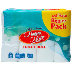 Home Mate Toilet Roll 2ply 24 x 200 Sheets
