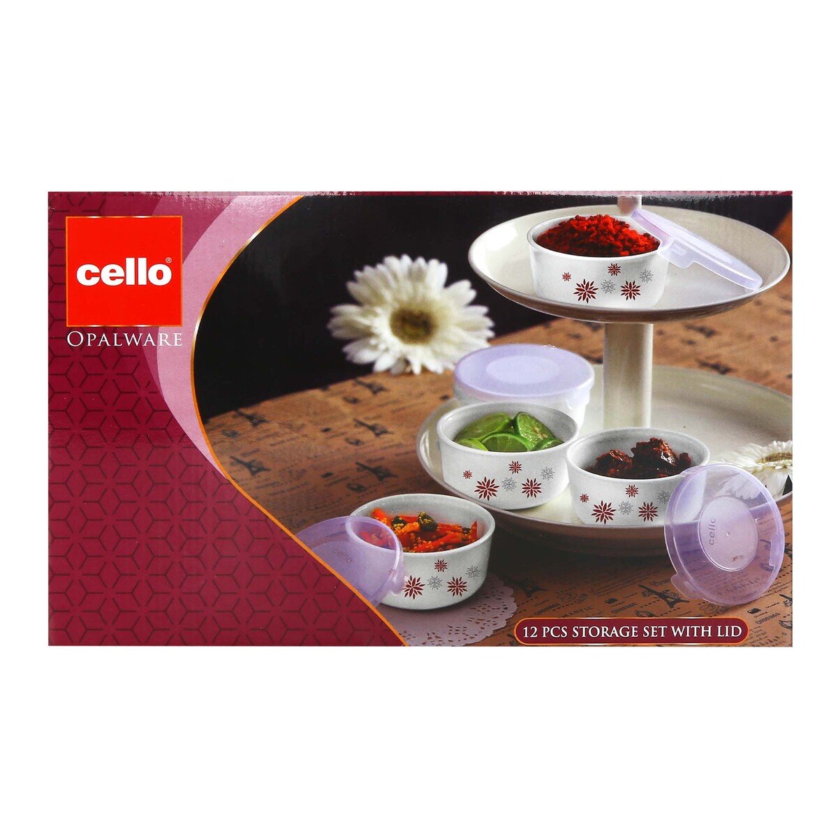 Cello Imperial Stor Bowl 6pcs Set 8.4cm with Lid Dainty Blue