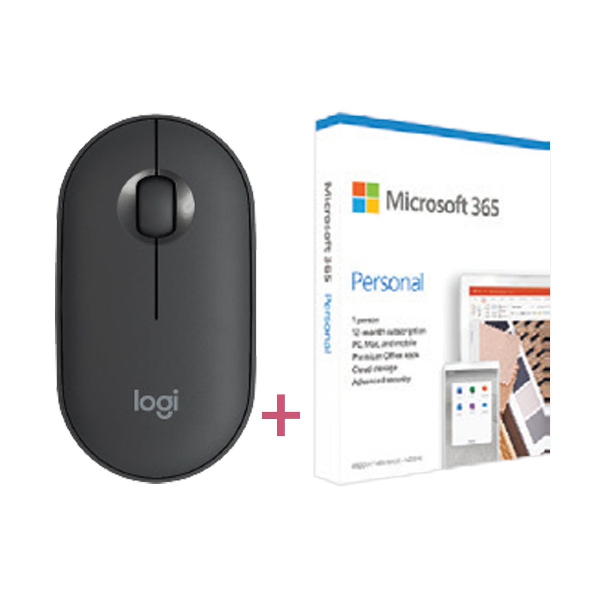 Logitech Wireless  MouseM350 + Microsoft Office 365 Personal