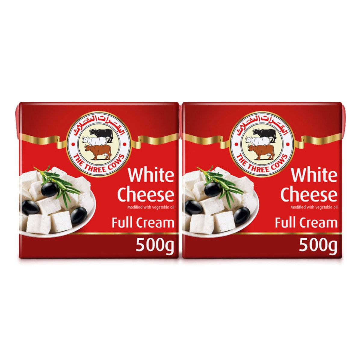 The Three Cows White Cheese Full Cream 500 g 1+1