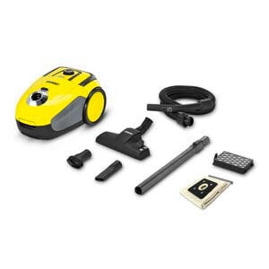 Karcher Vacuum Cleaner VC 2,The yellow VC 2 vacuum cleaner with dust bag is easy to operate and store and is ideal for removing large quantities of dirt.