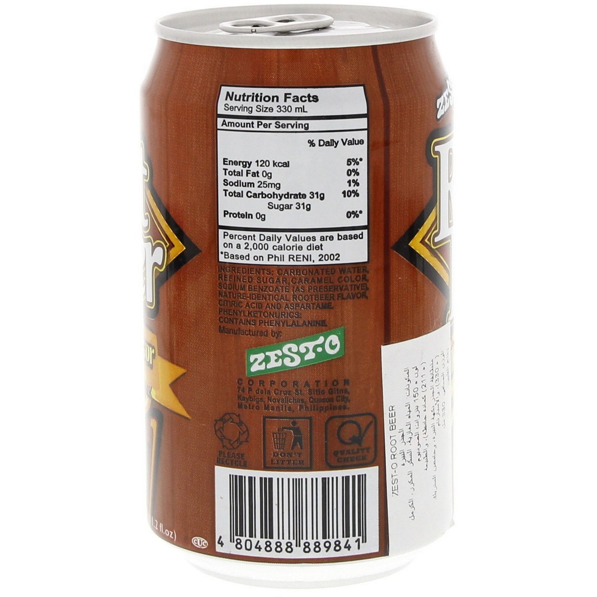 Zest-O Root Beer 330ml