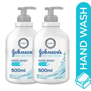Johnson's Anti-Bacterial Handwash Sea Salt 500ml 1+1