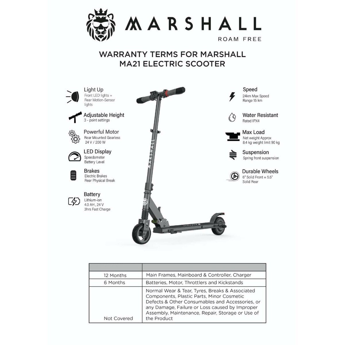 Syd Søgemaskine markedsføring Indsprøjtning Marshall Electric Scooter MA21 Online at Best Price | Tri Cycle & Ride ons  | Lulu Qatar