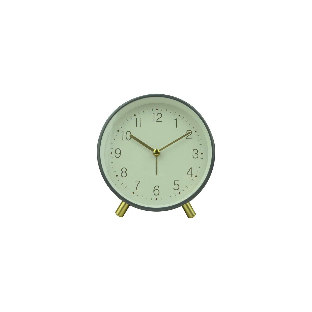 Maple Leaf Metal Case Table Alarm Clock 12cm 22081 Assorted
