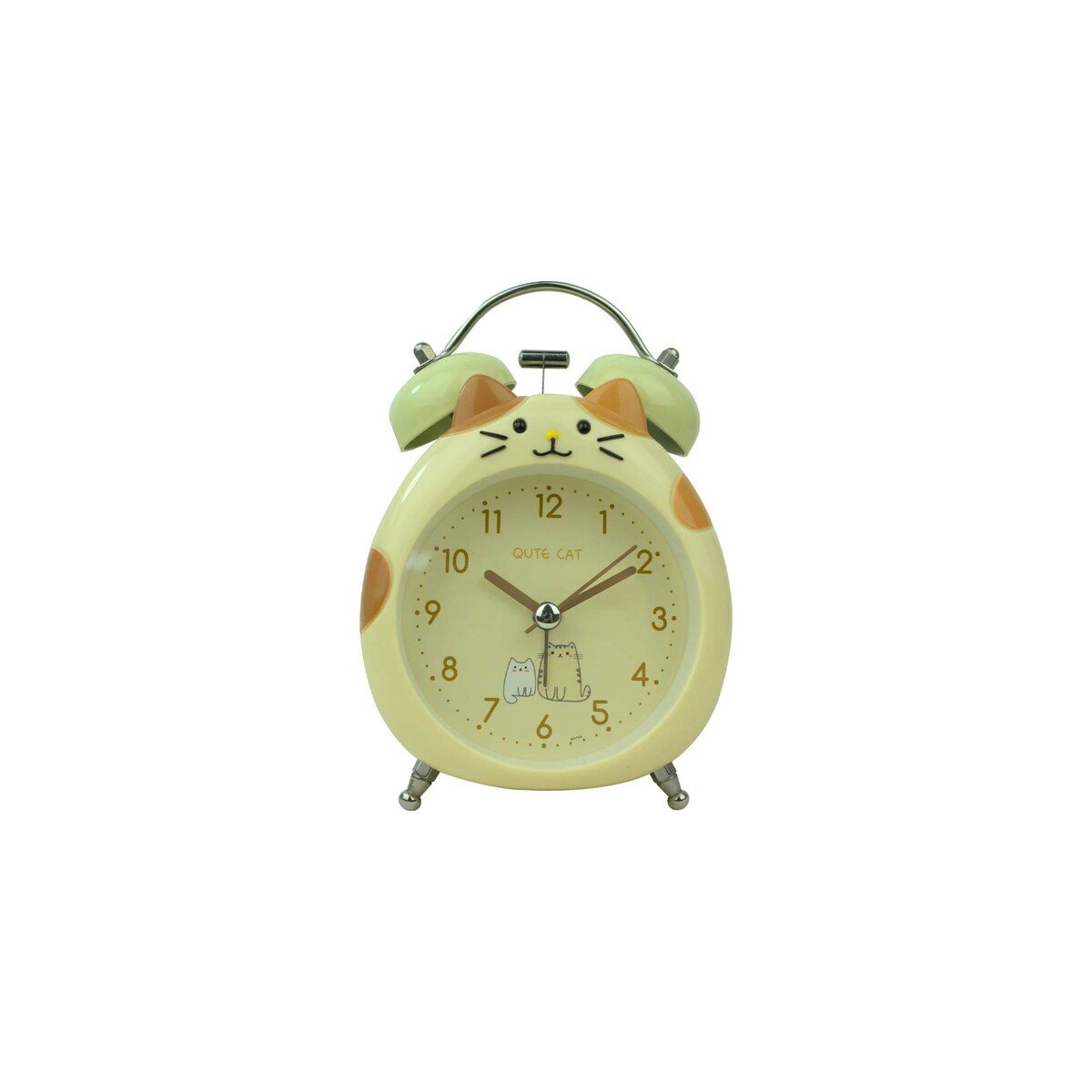 Maple Leaf Cat Shaped Table Alarm Clock 17112 Assorted