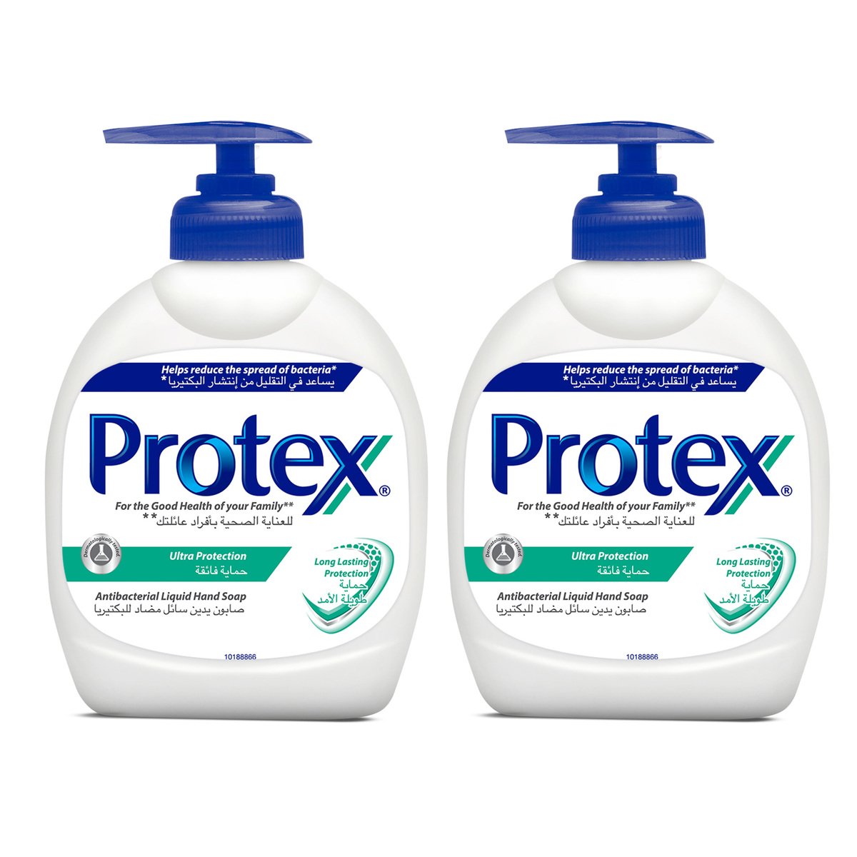 بروتكس صابون يدين  سائل مضاد للبكتيريا حماية فائقة 2 × 300 مل