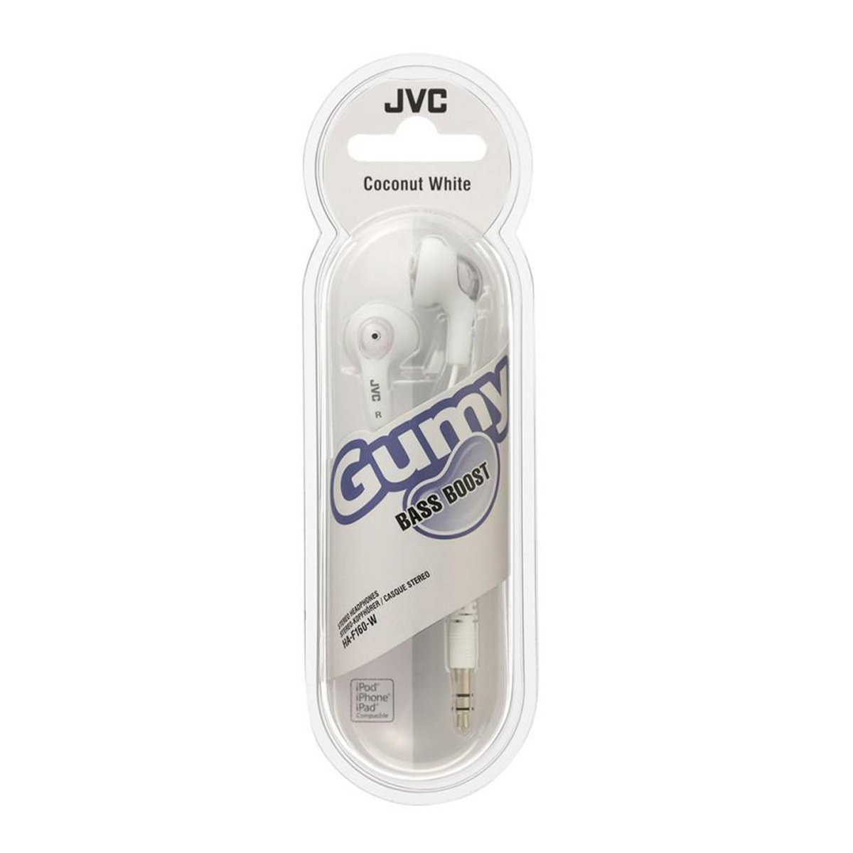 JVC Earphone HAF160WE Coconut White
