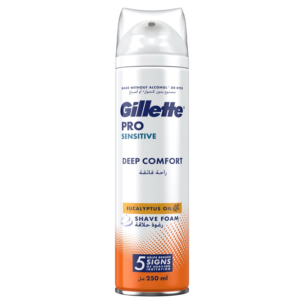 Gillette Shave Foam Pro Sensitive Eucalyptus Oil 250 ml
