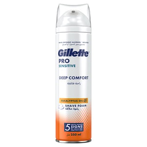 Gillette Shave Foam Pro Sensitive Eucalyptus Oil 250ml