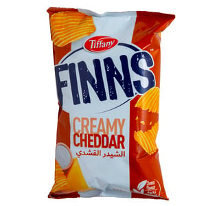 اشتري قم بشراء Tiffany Finns Creamy Cheddar Potato Chips 170 g Online at Best Price من الموقع - من لولو هايبر ماركت Potato Bags في الامارات