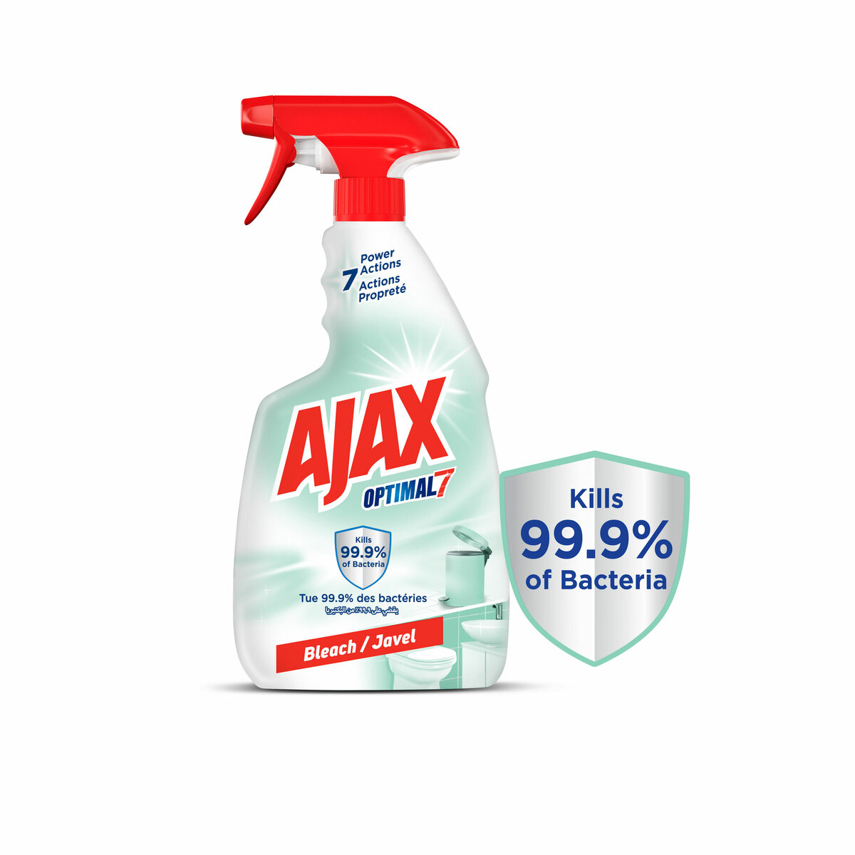 Ajax Surface Cleaner Sanitizer Spray 7in1 Actions Bleach Antibacterial Disinfectant  500ml