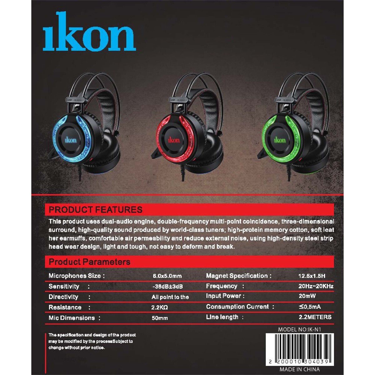 Ikon Gaming-PC-Headset IK-N1