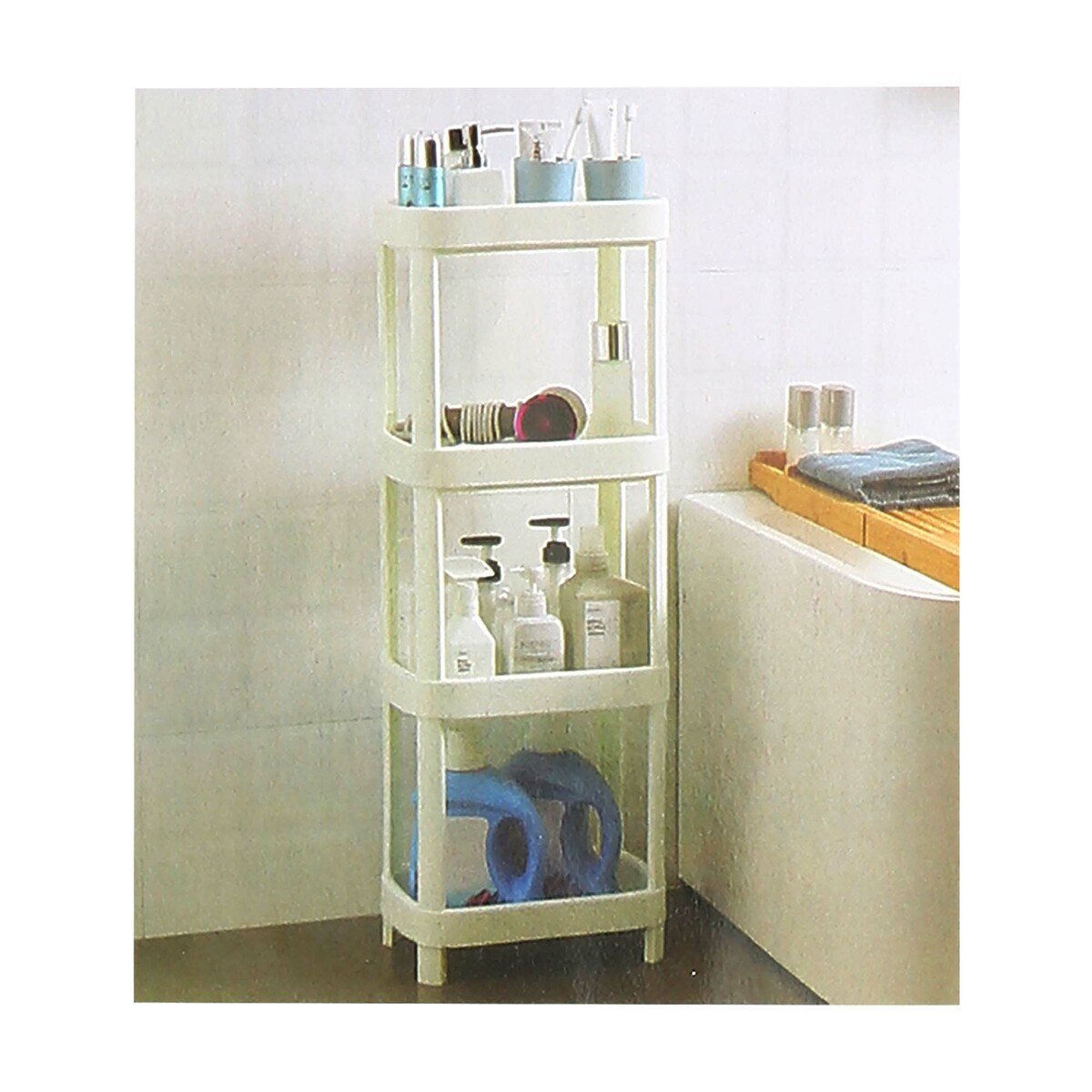 Home Plastic Storage Shelf IKE-21 Size: L36xW23xH100cm
