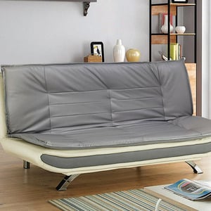 Maple Leaf Sofa Bed PU Grey L190xH85x40-85cm 1208-3