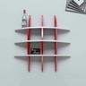 Maple Leaf Glossy Painting Wall Shelf 1009 White & Red