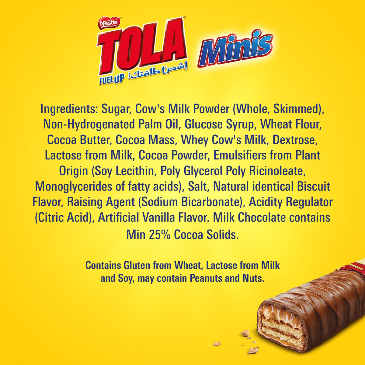 Tola Minis Pouch 1F  Crispy Wafer Covered  with Caramel and Milk Chocolate 20 x 15.5g