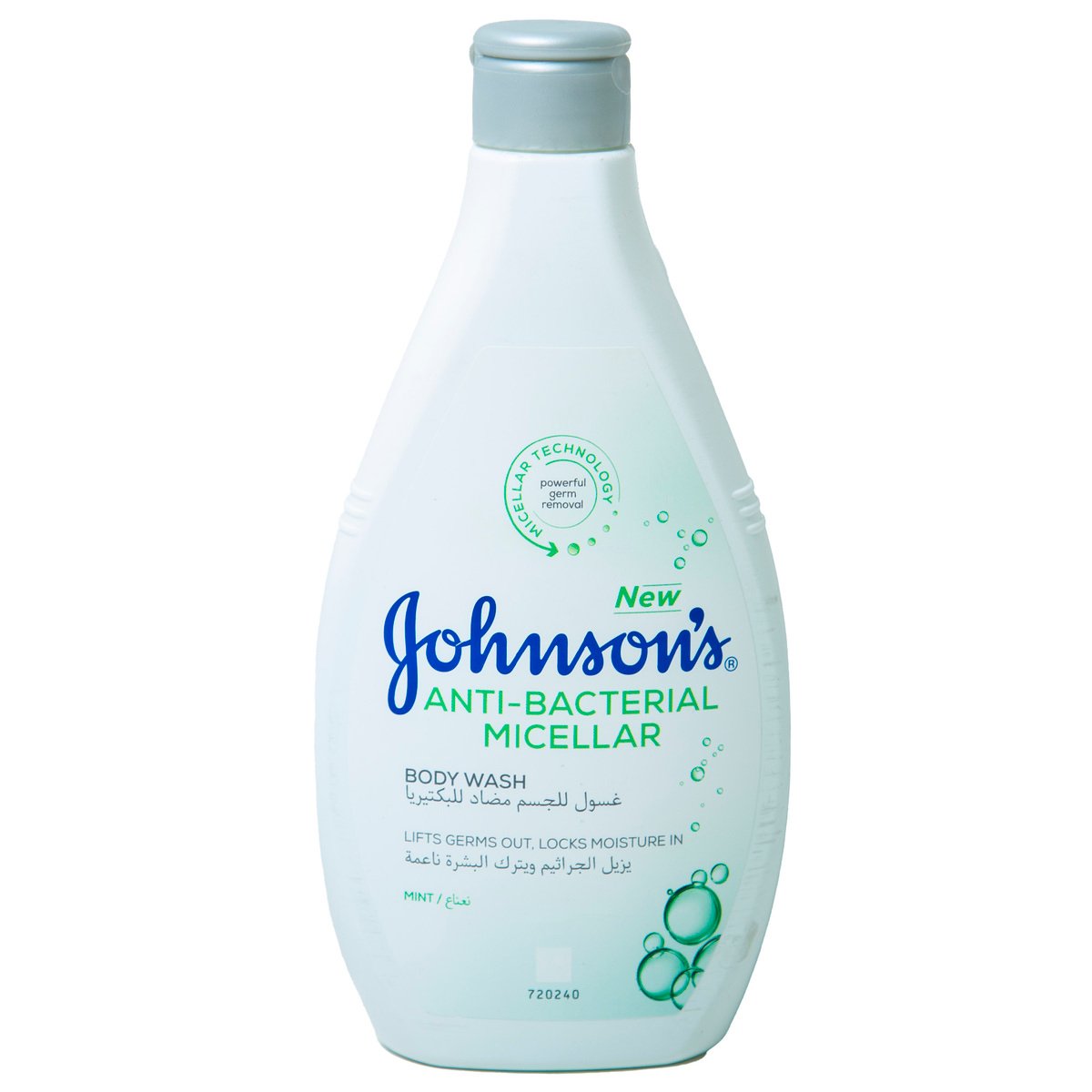 Johnson's Body Wash Anti-Bacterial Micellar Mint 400ml
