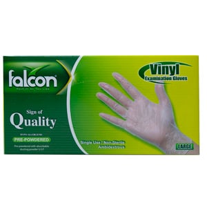 Falcon Vinyl Gloves Large 100pcs