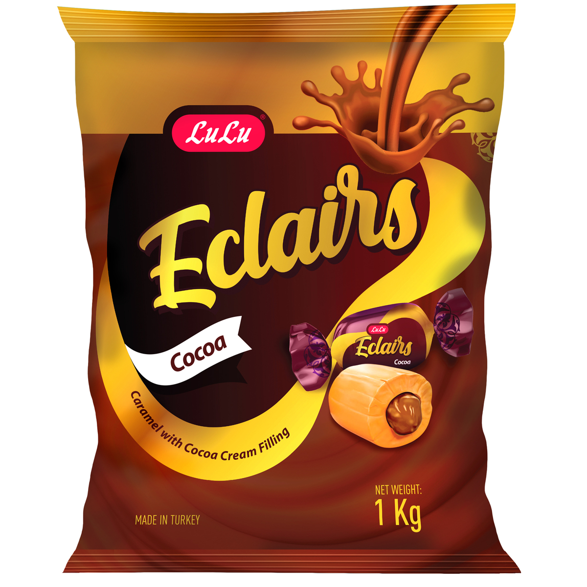 اشتري قم بشراء لولو حلوى إكلير بالشوكولاتة 1 كجم Online at Best Price من الموقع - من لولو هايبر ماركت Chocolate Bags في السعودية