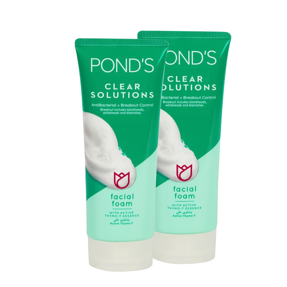 Pond's Clear Solutions Facial Foam With Active Thymo-T Essence 2 x 100g