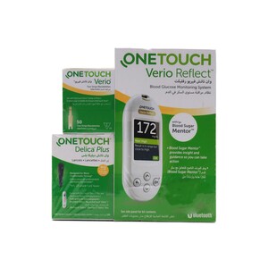 One Touch Verio Reflect Glucose Monitoring + Lancets 100 + Test Strips 50 x 2pcs